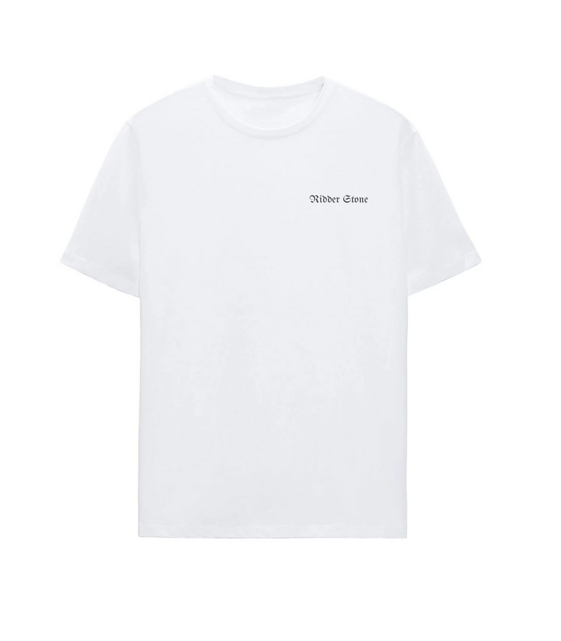 White men's basic t-shirt by RidderStone – classic everyday wear with clean, minimalist style
