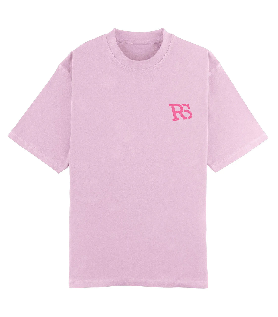 RidderStone men's light pink t-shirt with side RS logo – modern streetwear essential